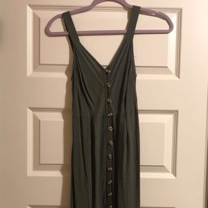 Forest green midi dress
